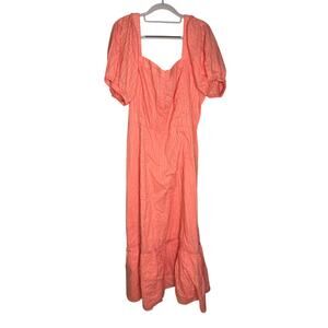 NWT And Now This peach prairie‎ tiered short sleeve maxi dress